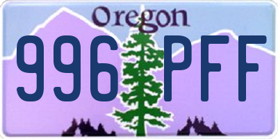 OR license plate 996PFF