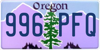 OR license plate 996PFQ