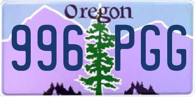 OR license plate 996PGG