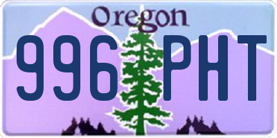 OR license plate 996PHT