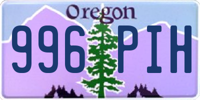 OR license plate 996PIH