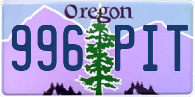 OR license plate 996PIT