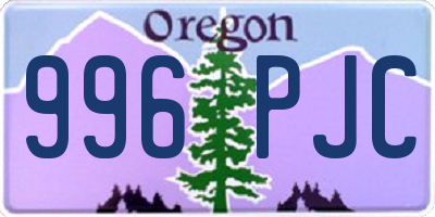 OR license plate 996PJC