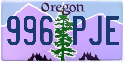 OR license plate 996PJE