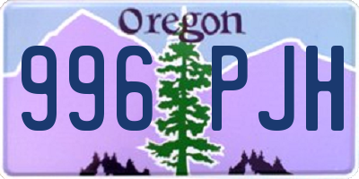 OR license plate 996PJH