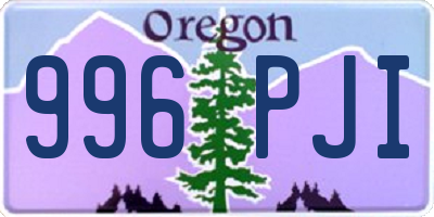 OR license plate 996PJI