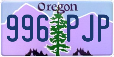 OR license plate 996PJP