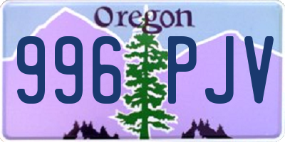 OR license plate 996PJV