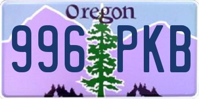 OR license plate 996PKB