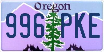 OR license plate 996PKE