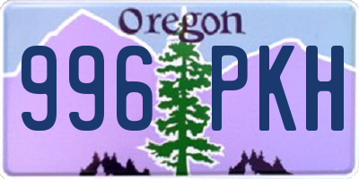 OR license plate 996PKH