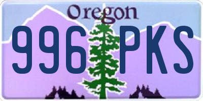 OR license plate 996PKS