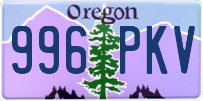 OR license plate 996PKV