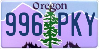 OR license plate 996PKY