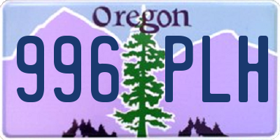 OR license plate 996PLH