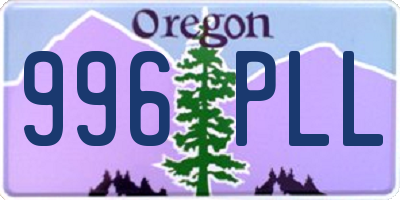 OR license plate 996PLL