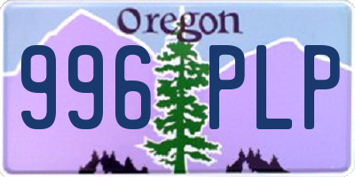 OR license plate 996PLP