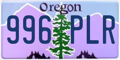 OR license plate 996PLR