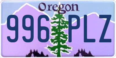 OR license plate 996PLZ