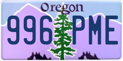 OR license plate 996PME