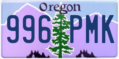 OR license plate 996PMK