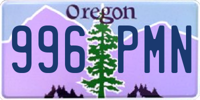 OR license plate 996PMN