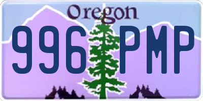 OR license plate 996PMP