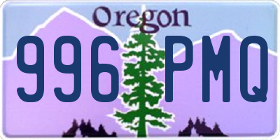 OR license plate 996PMQ