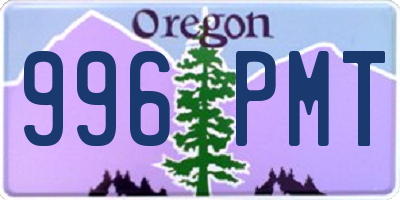 OR license plate 996PMT