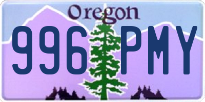 OR license plate 996PMY