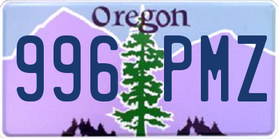 OR license plate 996PMZ