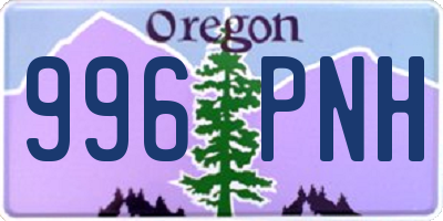 OR license plate 996PNH