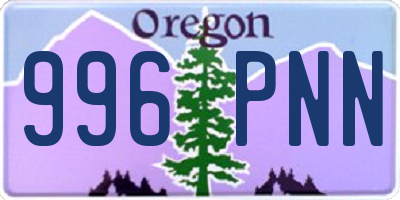 OR license plate 996PNN