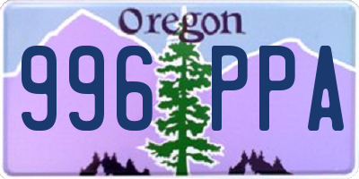 OR license plate 996PPA