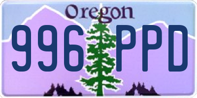 OR license plate 996PPD
