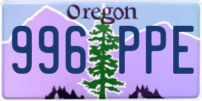 OR license plate 996PPE