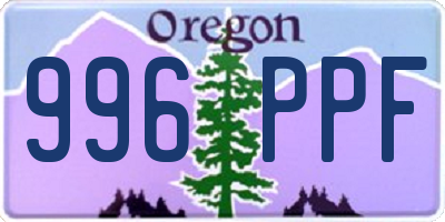 OR license plate 996PPF