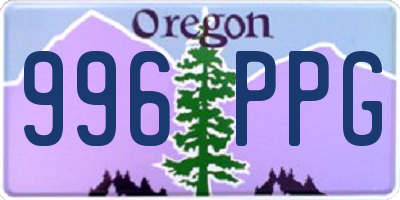 OR license plate 996PPG