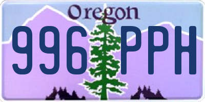OR license plate 996PPH