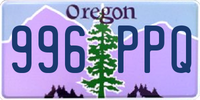 OR license plate 996PPQ