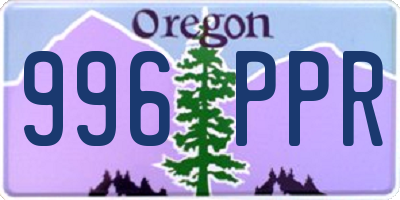 OR license plate 996PPR