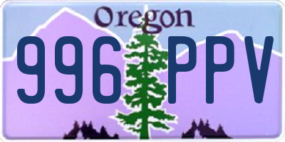 OR license plate 996PPV