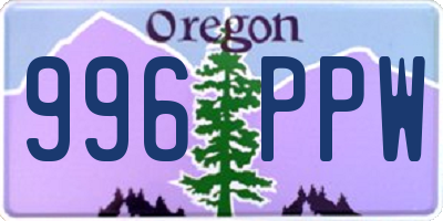 OR license plate 996PPW
