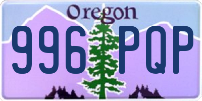 OR license plate 996PQP