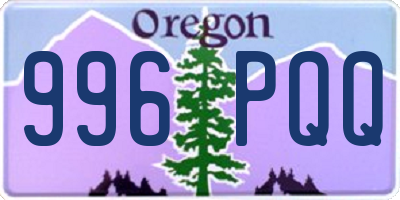OR license plate 996PQQ