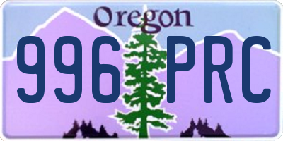 OR license plate 996PRC