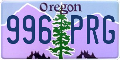 OR license plate 996PRG