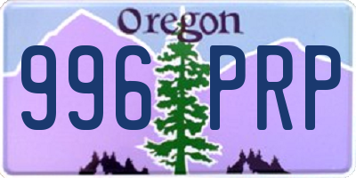 OR license plate 996PRP