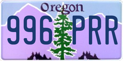 OR license plate 996PRR