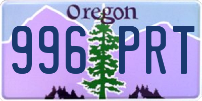 OR license plate 996PRT